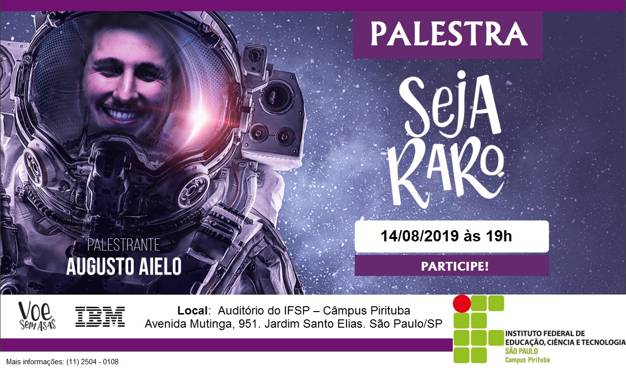 Palestra Seja Raro